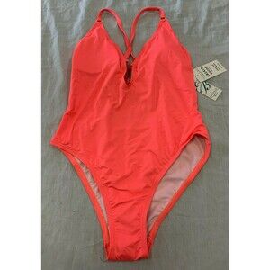NWT EMERALD BAY WOMENS ONE PIECE PLUNGING SWIMSUIT SIZE 10
